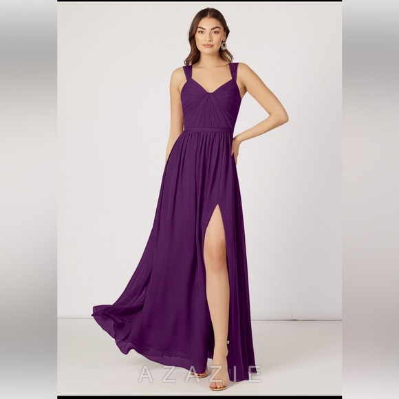 Azazie Dresses Azazie Evie Dress In Grape A4 Poshmark